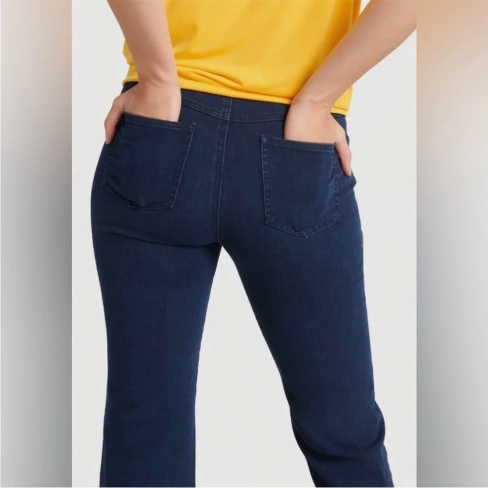BETABRAND Bootcut 4-Pocket Yoga Denim small long